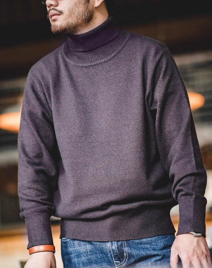 American Casual Workwear Turtleneck Warm Bottoming Men's Sweater - Harmony Gallery