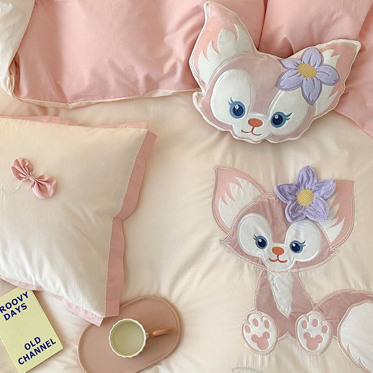 Good Night Disney Cartoon Washed Cotton Four-piece Bed Set