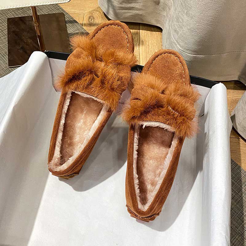 Womens loafers clearance with fur