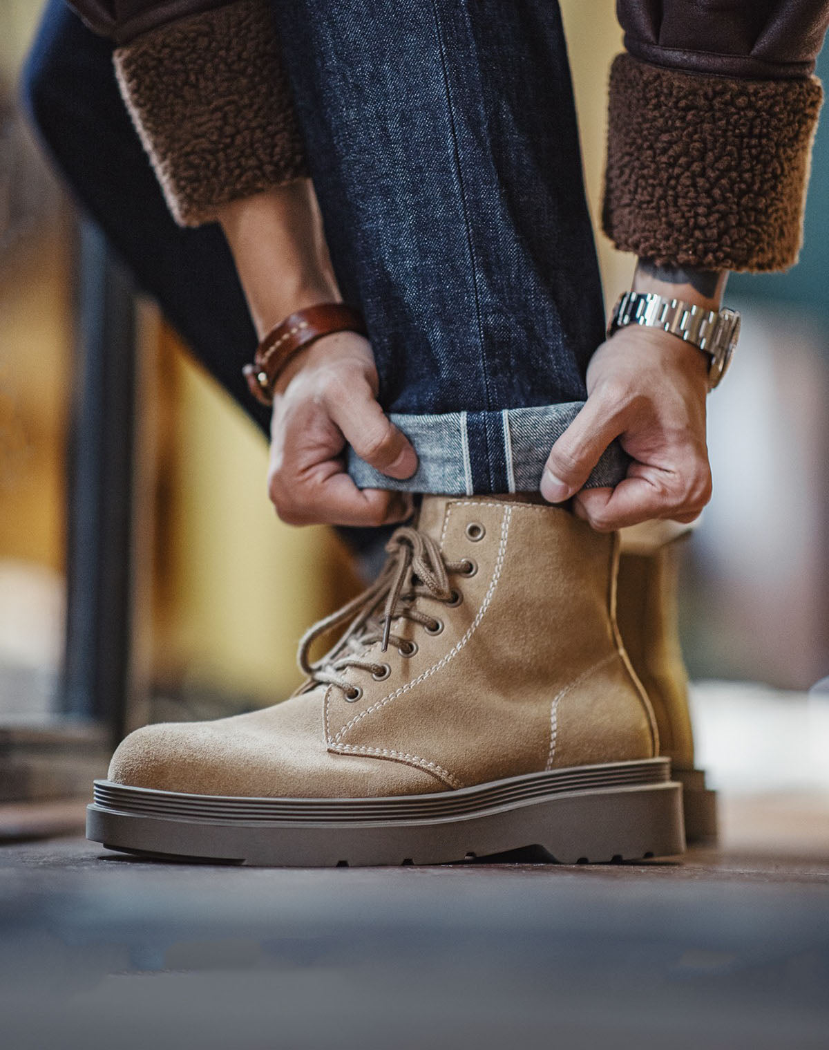 Retro work sale boots