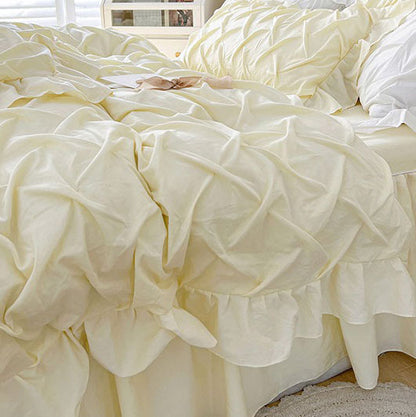 Nordic Light Luxury Princess Pure Cotton Celebrity Four-Piece Bed Set - Harmony Gallery