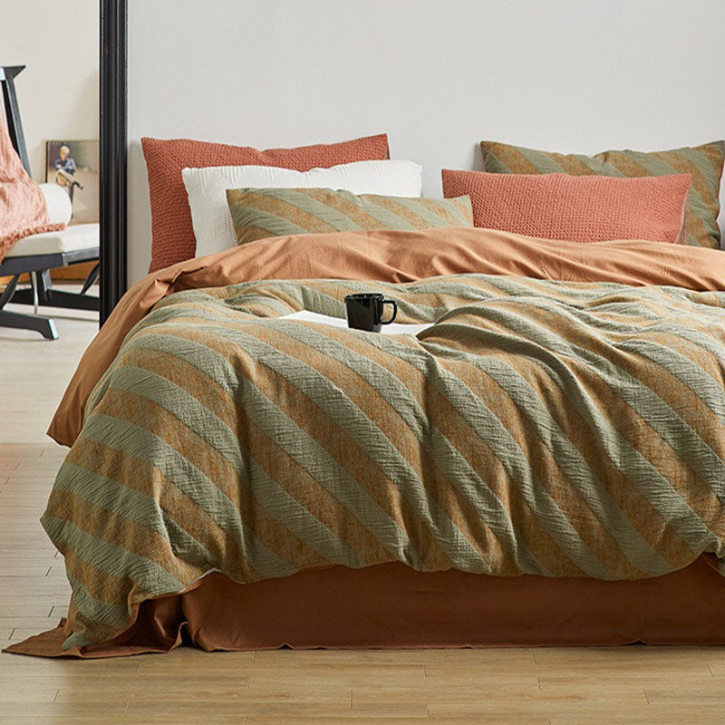 Light Luxury Retro Washed Pure Cotton High-End Four-Piece Bed Set - Harmony Gallery