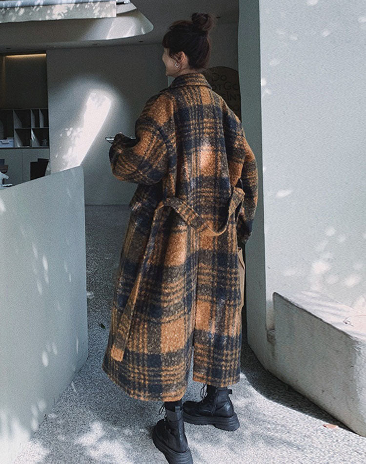 Winter plaid outlet coat