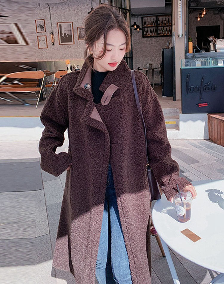 Fur Integrated Suede Lamb Thickened And Velvet Women's Coat