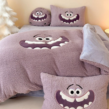 Disney Monsters University Thickened Warm Four-Piece Bed Set - Harmony Gallery