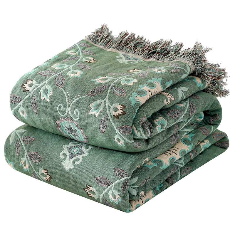 Pure Cotton Summer Air-Conditioning Floral Coverlet - Harmony Gallery
