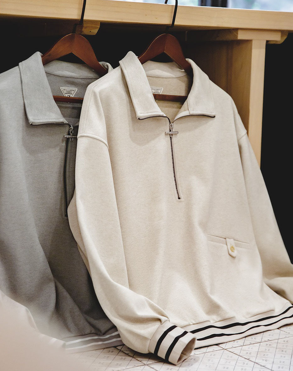 American Workwear Half-Zip Heavy Loose Pullover Men's Sweater - Harmony Gallery