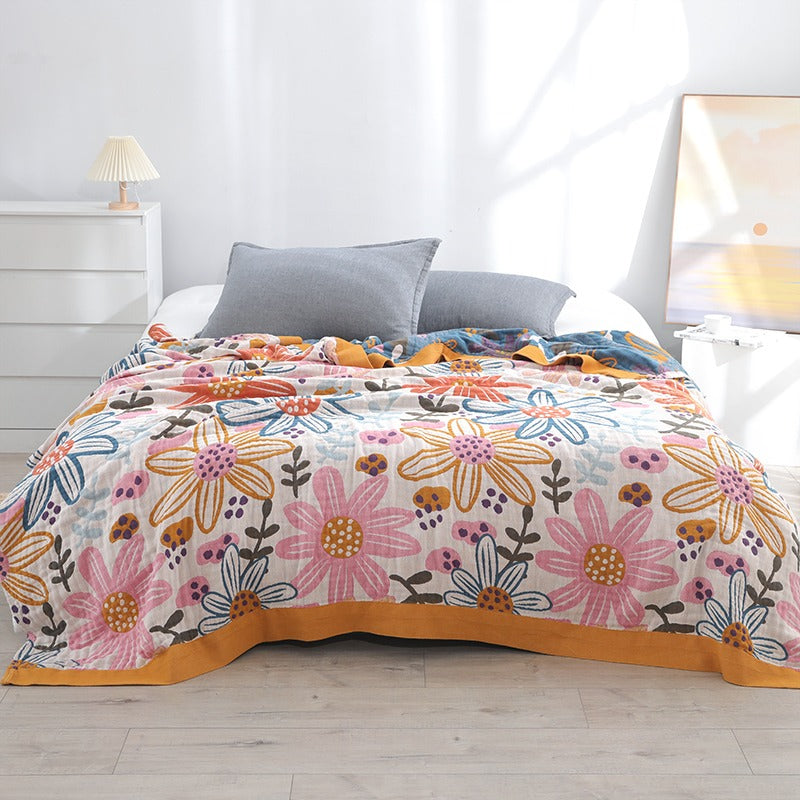 Pure Cotton Summer Thin Cool Air Conditioning Coverlet