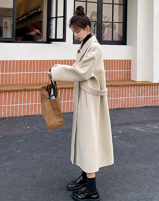 Double-Sided Cashmere Winter Mid-Length High-End Woolen Women's Coat