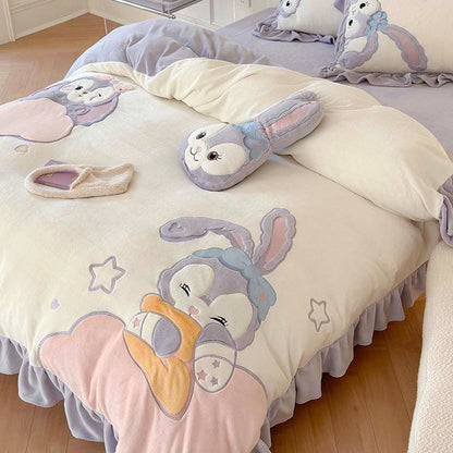 Disney Star Rabbit Four-piece Pure Cotton Cute Cartoon Bed Set