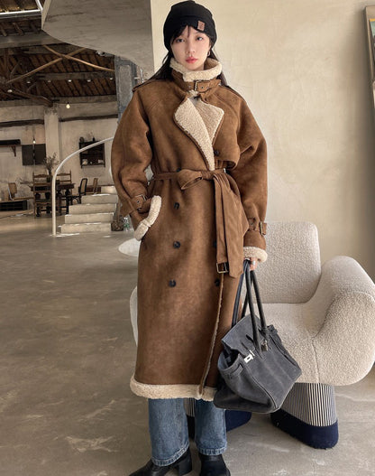 Deerskin Fur Integrated Lamb Winter Thickened Lambswool Women's Coat