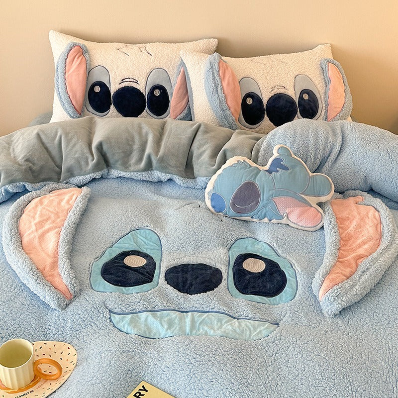 Disney Thickened Four-Piece velvet Fleece Winter Bed Set - Harmony Gallery