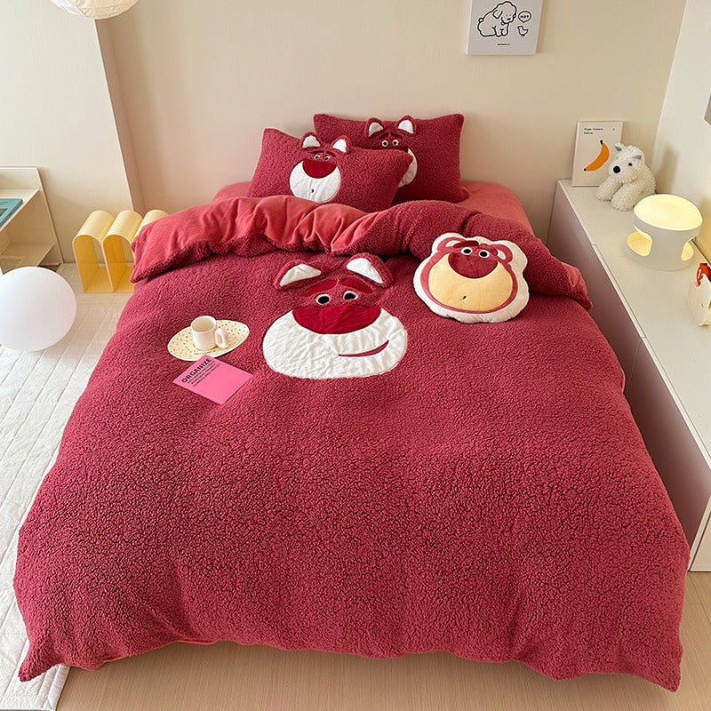 Disney Thickened Four-Piece velvet Fleece Winter Bed Set - Harmony Gallery