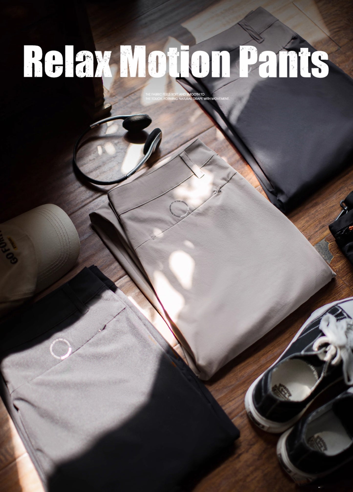 American Retro Workwear Casual Clean Fit Long pants Thin Men's Trousers - Harmony Gallery