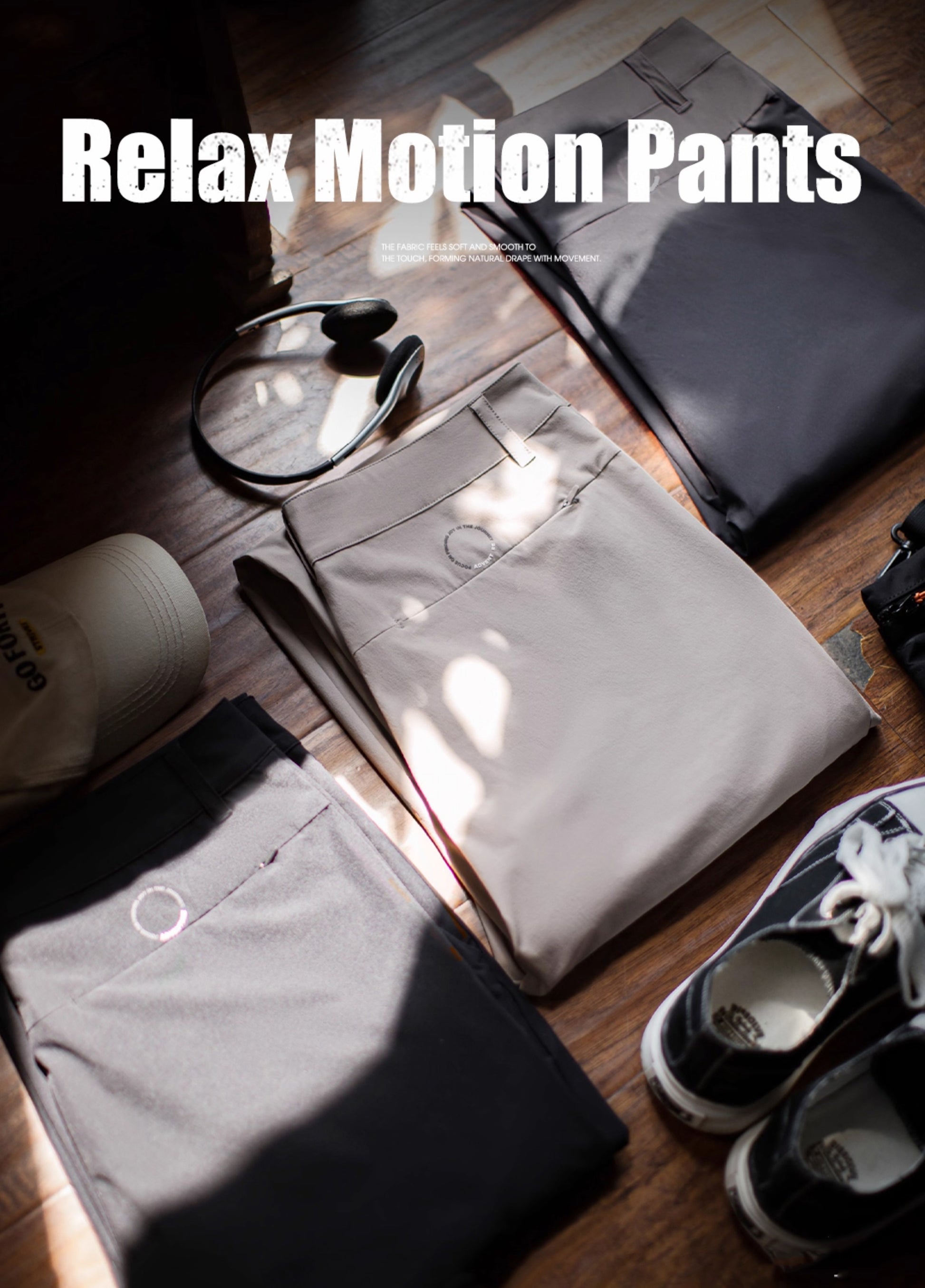 American Retro Workwear Casual Clean Fit Long pants Thin Men's Trousers - Harmony Gallery