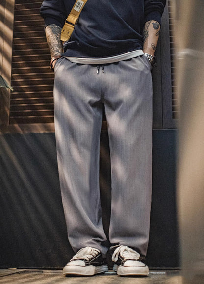 American Retro Casual Drape Clean Fit Old Money Commuter Men's Trousers - Harmony Gallery