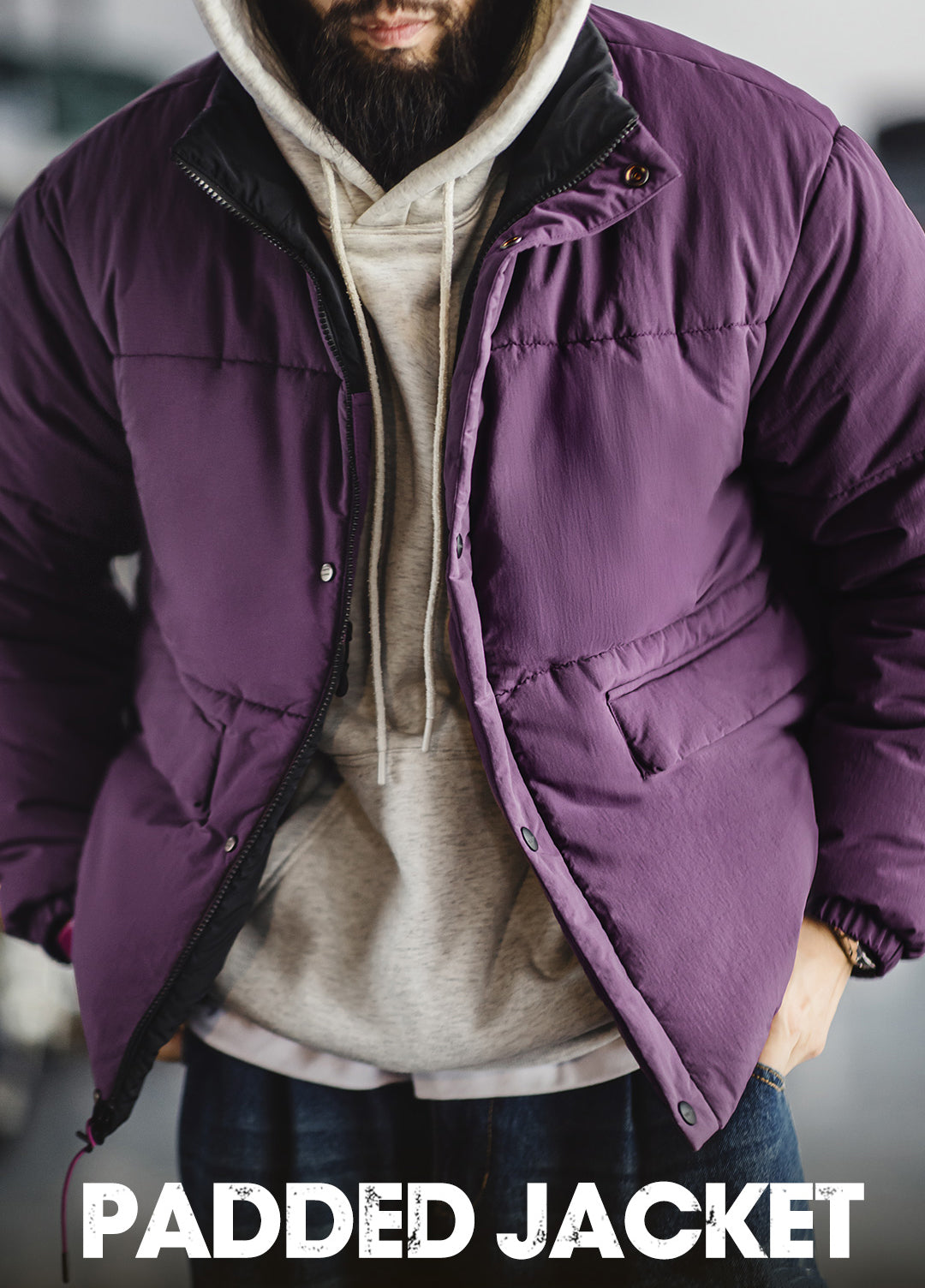 American Reversible Warm Mountain Thickened Cotton Coat Short Men's Jacket