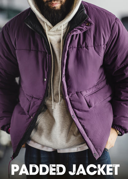 American Reversible Warm Mountain Thickened Cotton Coat Short Men's Jacket