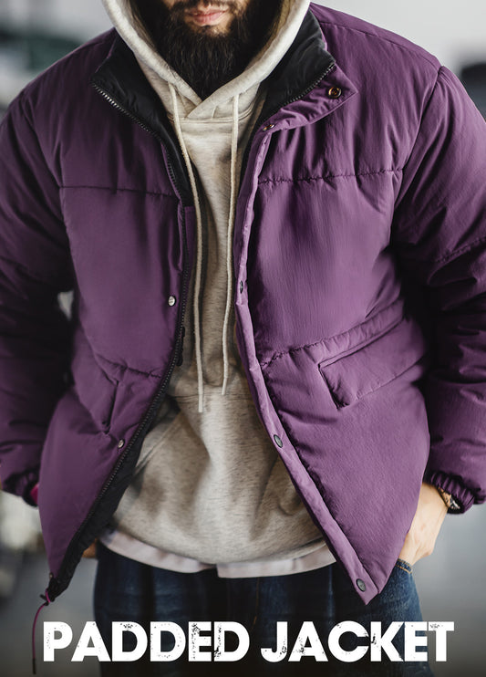 American Reversible Warm Mountain Thickened Cotton Coat Short Men's Jacket