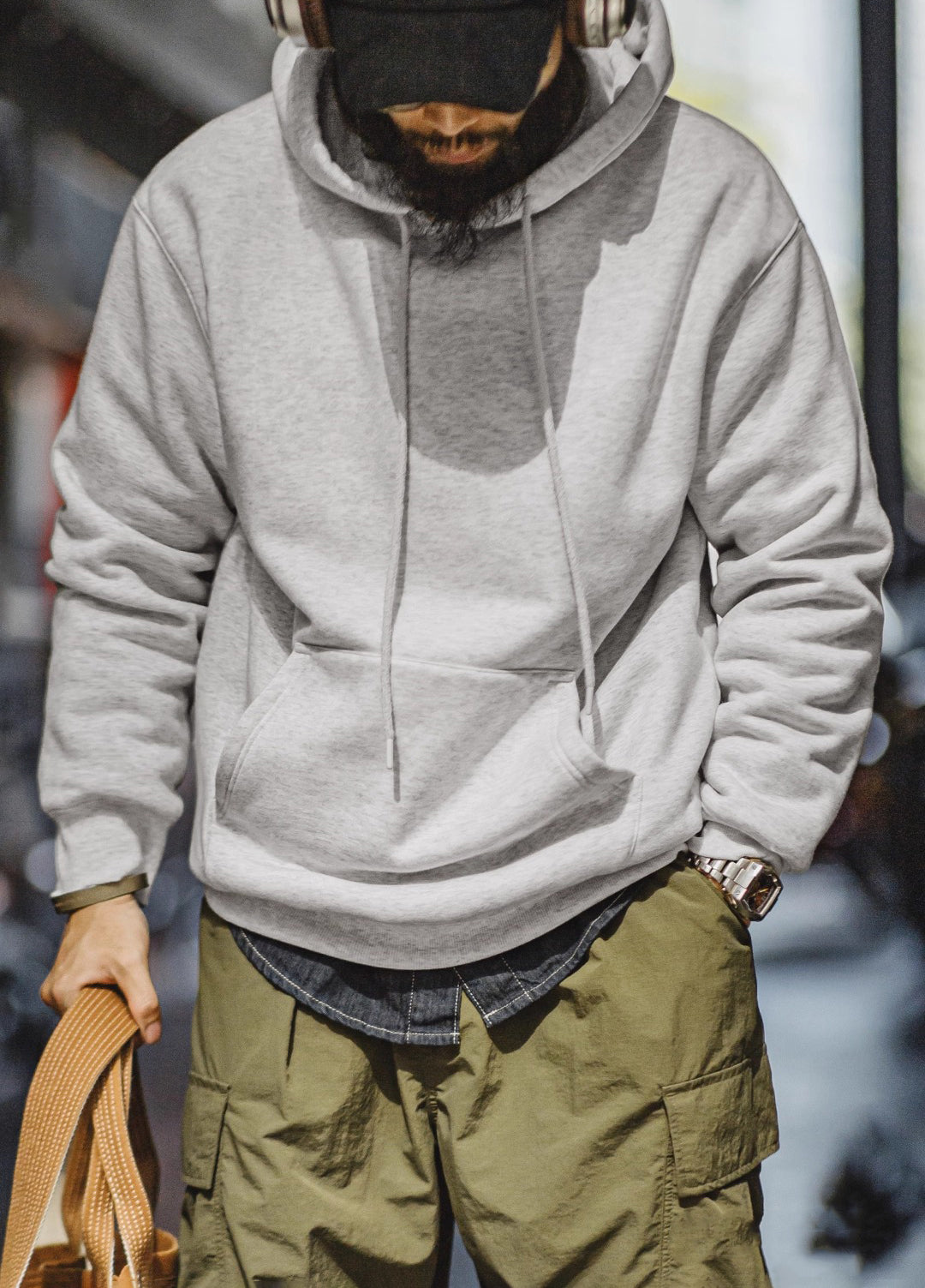 American Gray Rocky Plus Velvet Heavy Layered Pullover Men's Sweater - Harmony Gallery