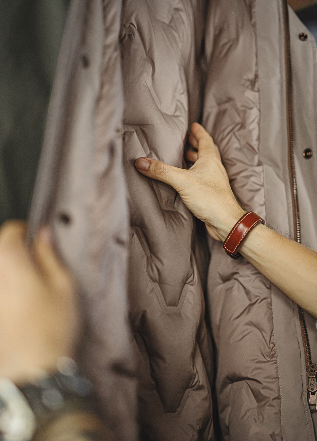 American Retro M51 Down Mid-Length Coat Fishtail Grayish Green Daily Men's Jacket