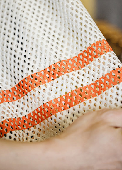 American Jersey Hollow Knitted Mesh Breathable Loose Half-Sleeved Men's T-Shirt - Harmony Gallery