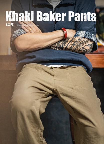 American Workwear Linen Beckham Thin And Draping Lyocell Tencel  Men's Trousers - Harmony Gallery