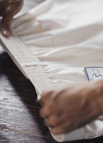 American Large Pocket Casual White Straight Elastic Waist Thin Men's Trousers - Harmony Gallery