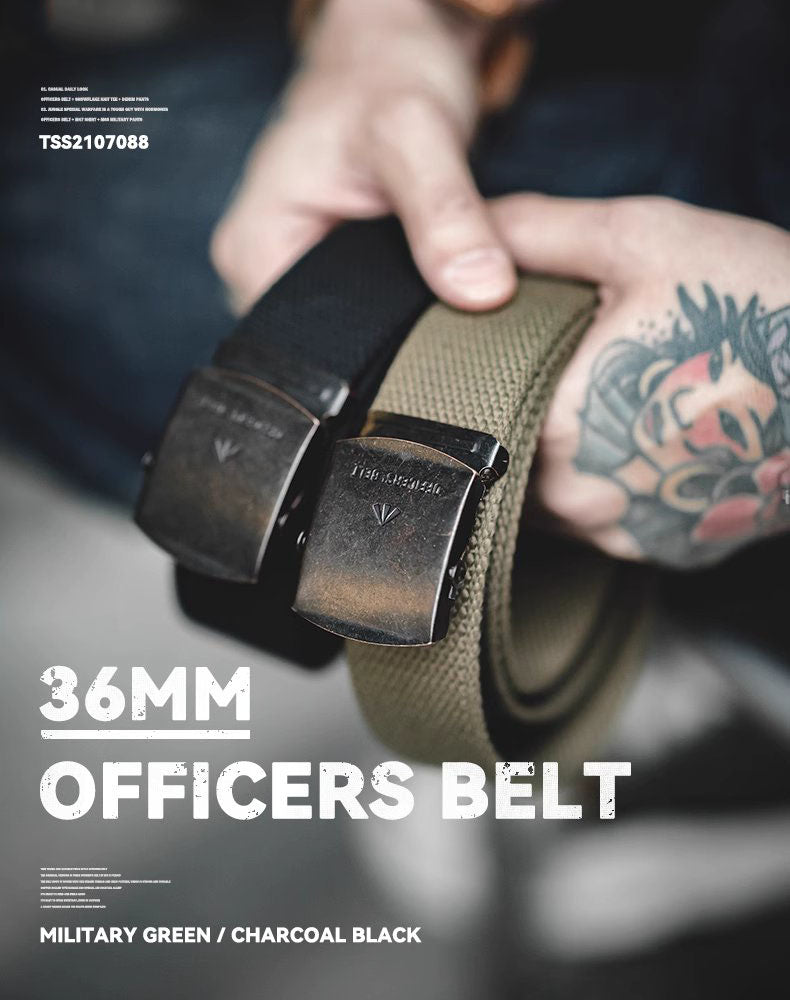 American Non-Hole Elastic Woven Quick-Release Tough Guy Men's Belt