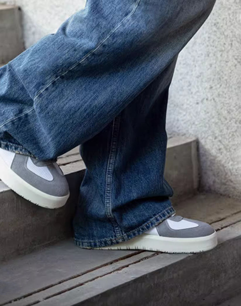 Sapatos Casuais Masculinos Respiráveis ​​De Sola Grossa Esboço