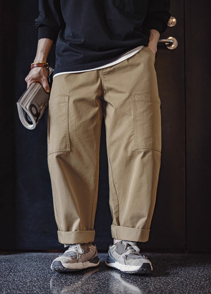 American Multi-Pocket Silhouette Straight Tapered Men's Trousers