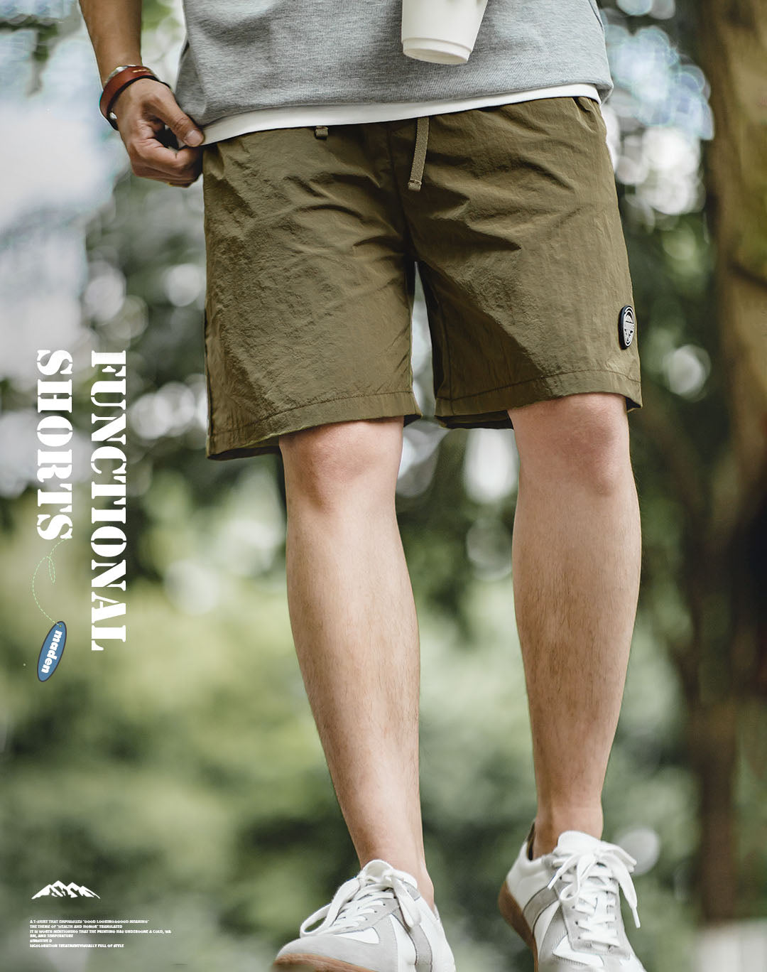 Mountain Light And Thin Nylon Function Wrinkle Men's Shorts