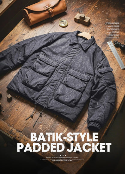 American Retro Batik M65 Hunting Warm and Rugged Cotton-Padded Men's Jacket