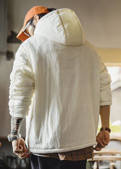 American Fleece Pullover With Pockets Commuting Fleece Lined Warm Men's Sweater