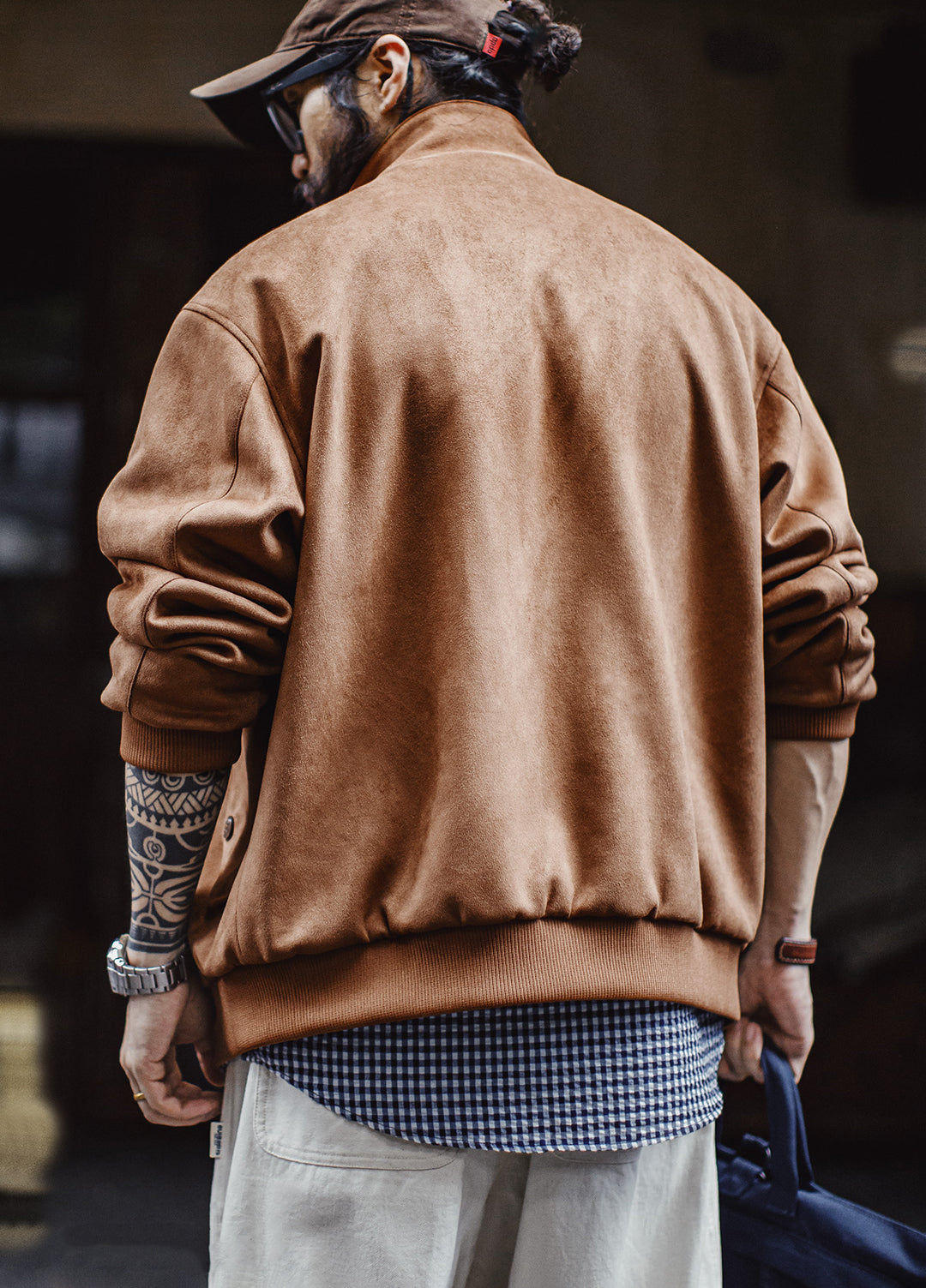 American Retro Suede Harrington G9 Maillard Short Keep Warm Men's Jacket - Harmony Gallery