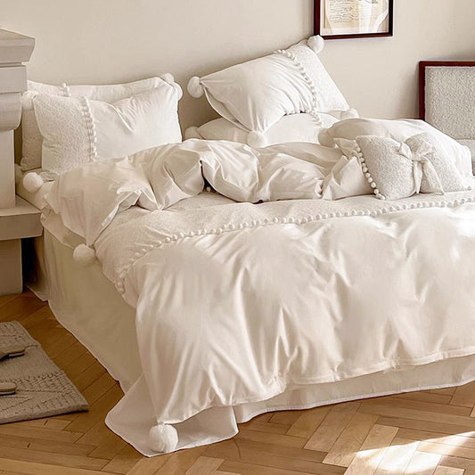 French Princess Pure Cotton Quilt Lace Four-Piece Bed Set