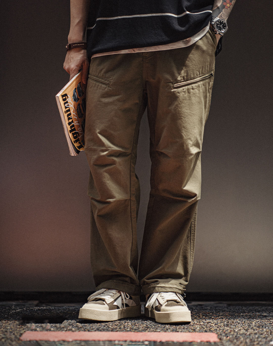 American Retro Silver Tail Splicing Thick Bottom Mesh Breathable Men's Casual Shoes - Harmony Gallery