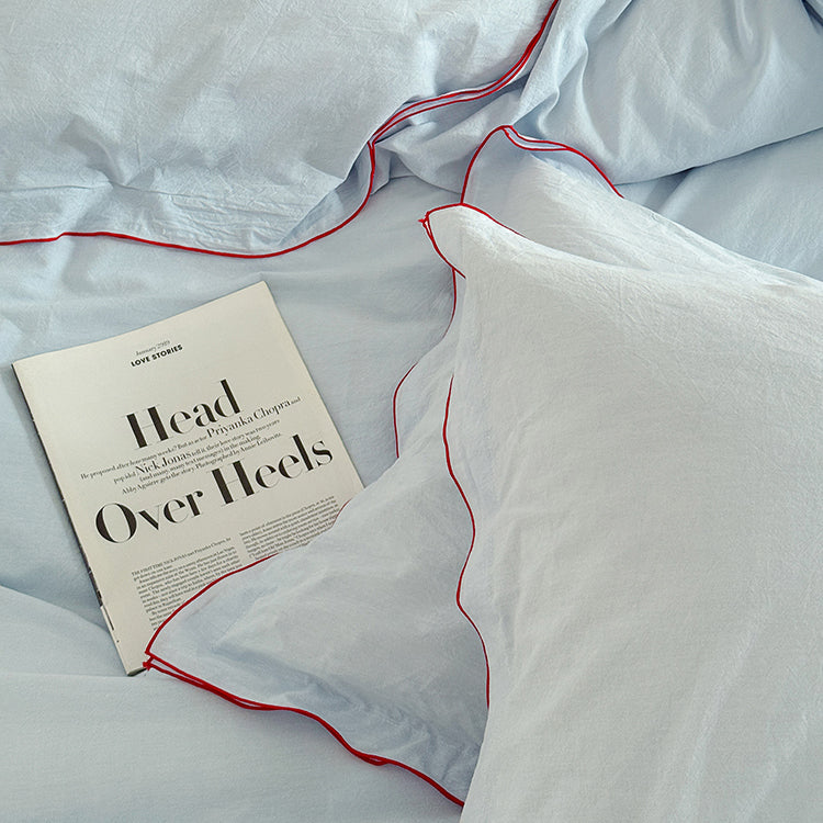 Nordic Solid Color Washed Four-Piece Pure Cotton Suitable For All Seasons Bed Set