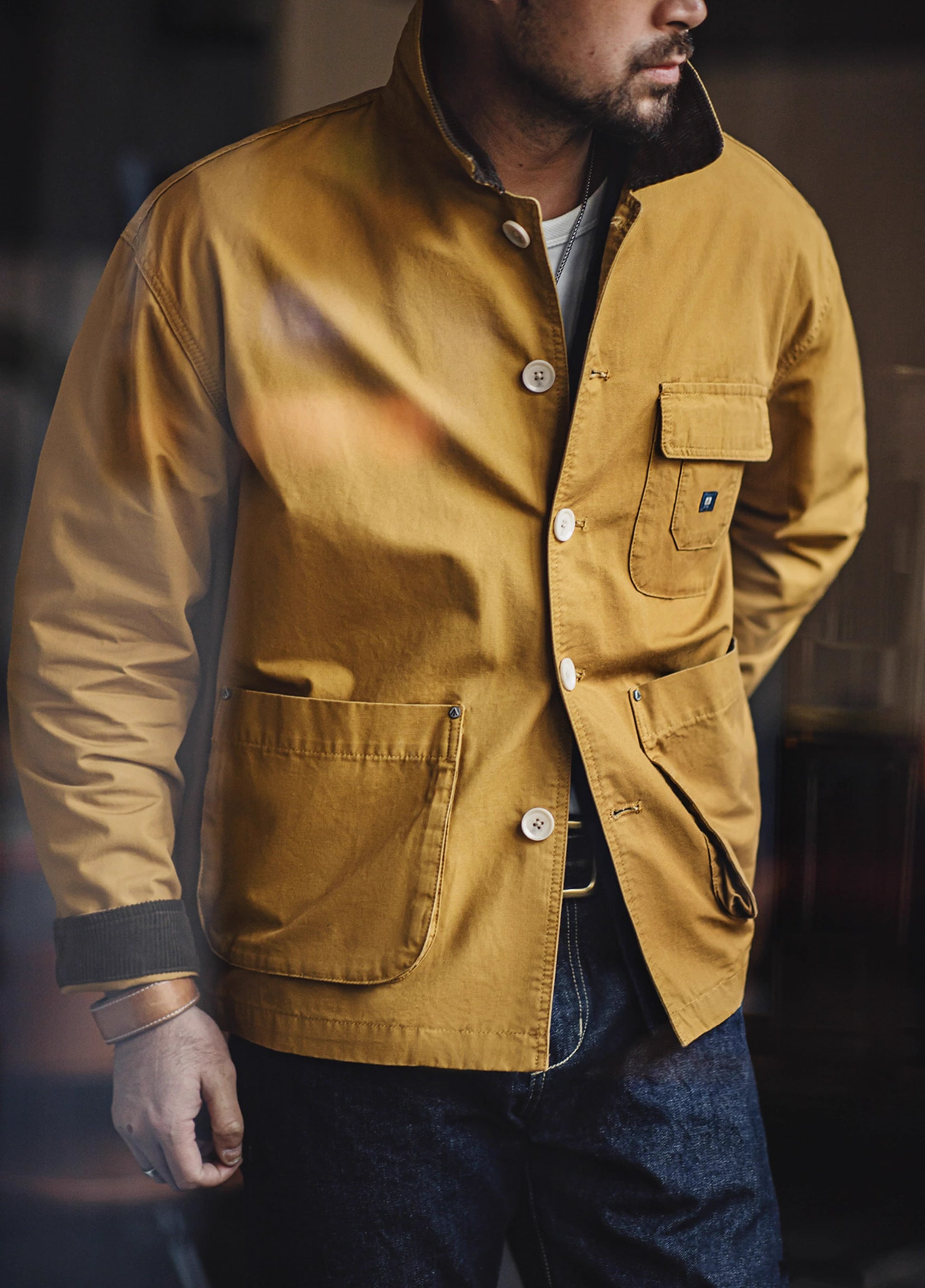 American Workwear Retro Safari Multiple Pockets Men's Jacket - Harmony Gallery