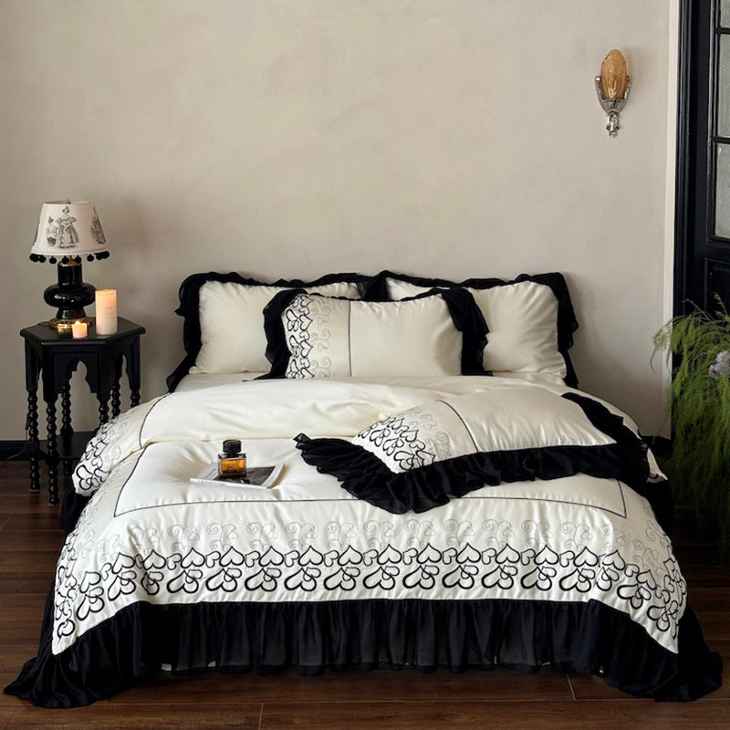 French Love Lace Cotton Four-Piece Heat Storage And Warmth Bed Set