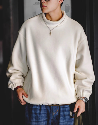 American Casual Polar Fleece Loose Lazy Pullover Men's Sweater - Harmony Gallery
