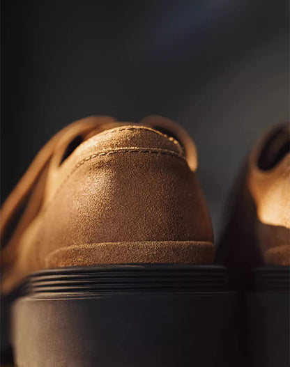 Derby Oil Wax Suede Casual Leather Versatile Men's Dress Shoes