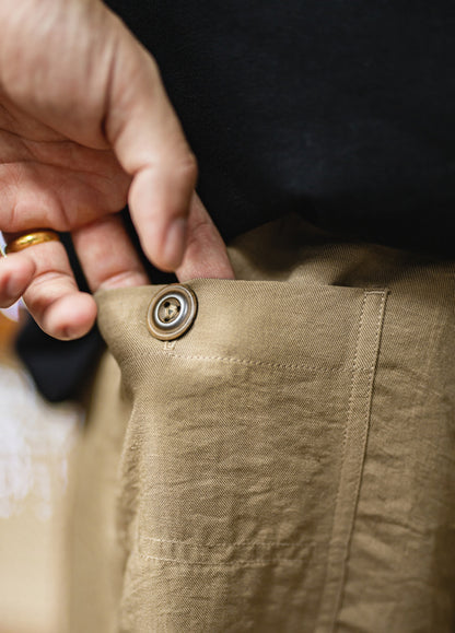 American Workwear Linen Beckham Thin And Draping Lyocell Tencel  Men's Trousers - Harmony Gallery