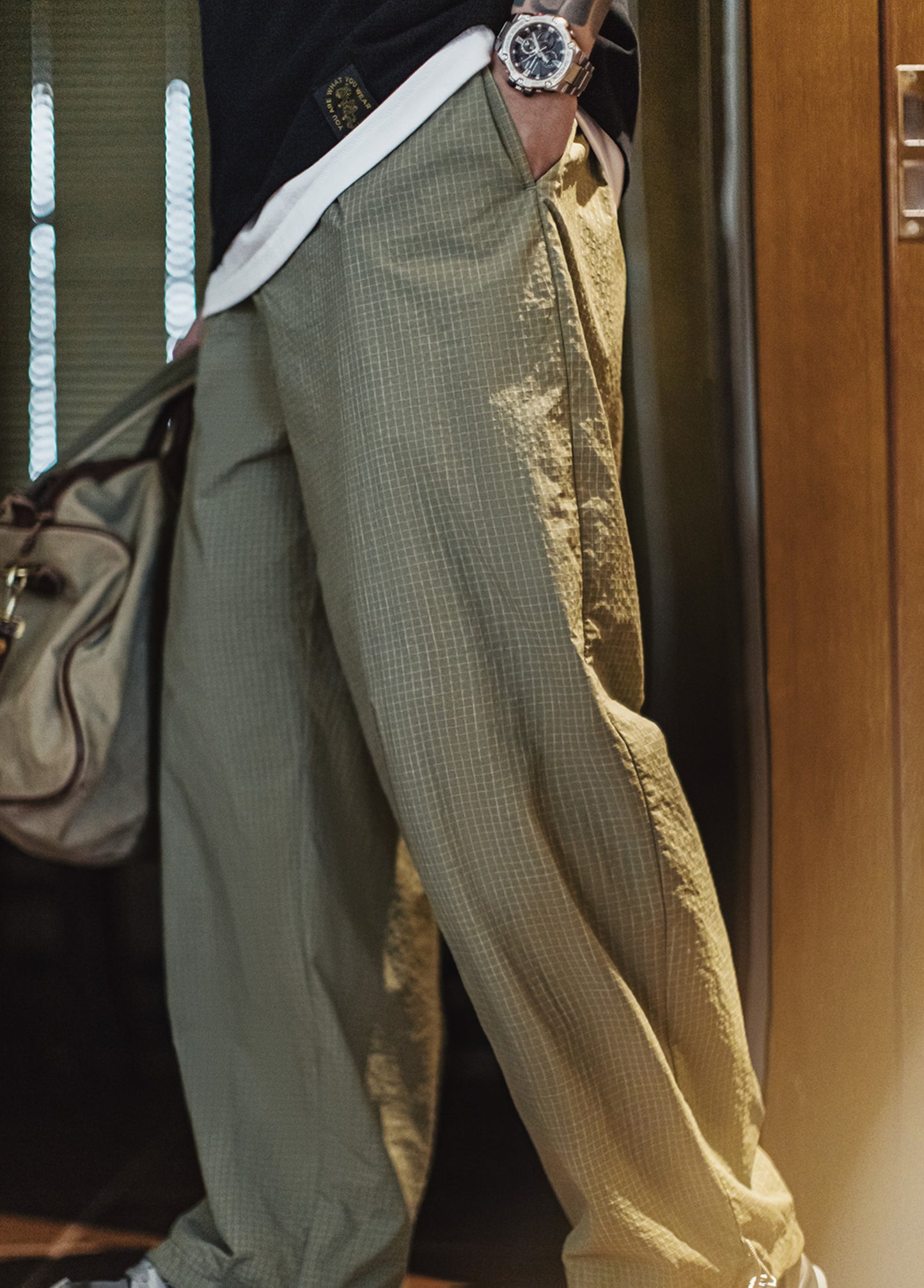 American Casual Seersucker Mountain Functional Thin Drawstring Men's Trousers - Harmony Gallery