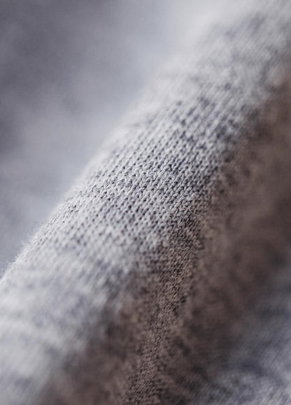 American Retro Embroidery Print Long-Sleeved Gray Pullover Men's Sweater - Harmony Gallery