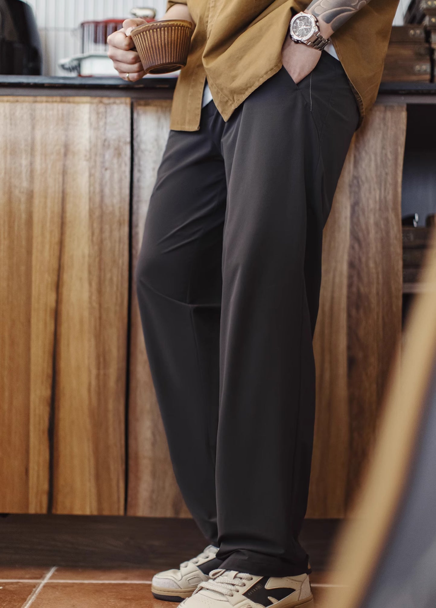 American Retro Easy Pants Thin Commuter Clean fit Men's Trousers - Harmony Gallery