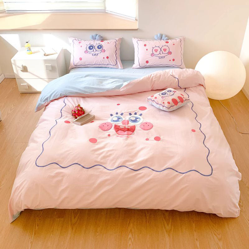 SpongeBob SquarePants Washed Four-Piece Pure Cotton Bed Set - Harmony Gallery