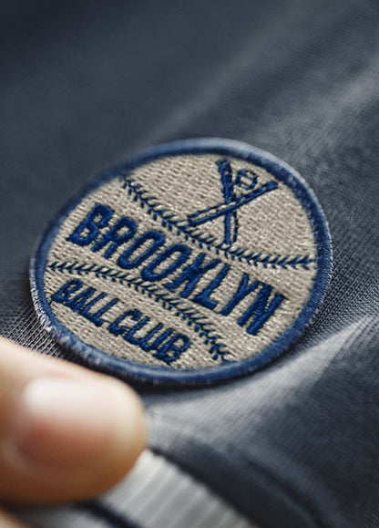 American Retro Henry Shirt Heavy Gray Blue Contrast Color Men's T-Shirt - Harmony Gallery