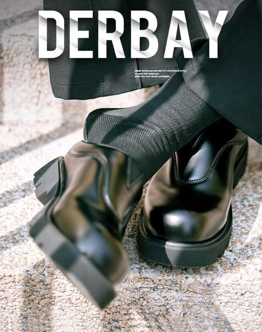 Derby Baotou Slippers Couple's Leather Half Drag Fashion Unisex Sandal