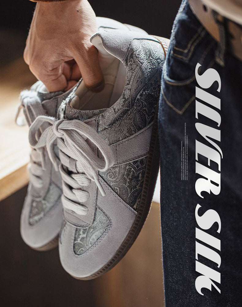 German Cashew Flower Sense Silk Cold Rock Gray Sport Men's Casual Shoes - Harmony Gallery